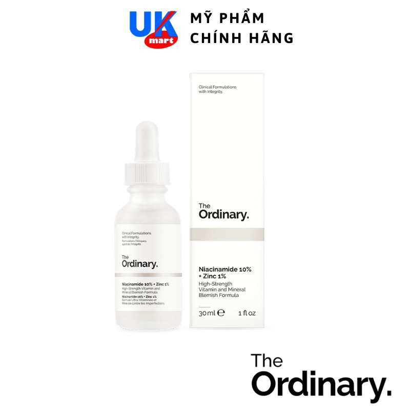 [Bill Anh] Tinh Chất The ORDINARY Niacinamide 10% + Zinc 1% 30ml