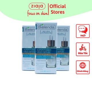 Serum Huyết Thanh Tươi Xanh Dương Super Power Mezo Dành Cho Da Khô, Da Bị Mất Nước Bielenda 30ml