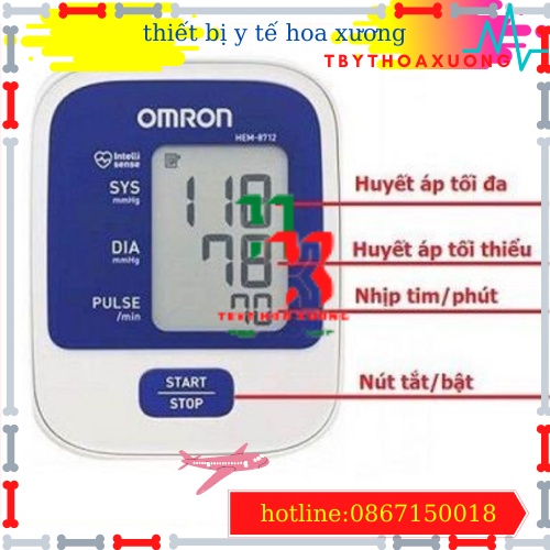 [Hàng Chính Hãng] Máy Đo Huyết Áp Bắp Tay Omron HEM - 8712 BH 5 Năm