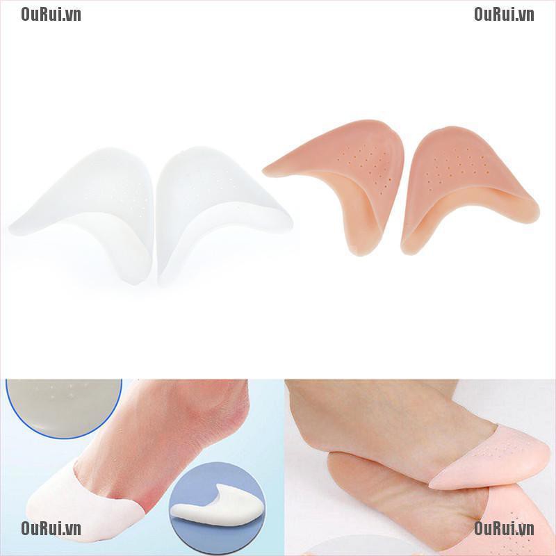 {FCC}Bộ 2 miếng đệm gel silicon mềm bảo vệ mũi chân dành cho vũ công ballet{OuRui.vn}