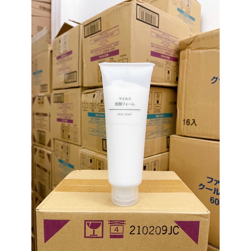 [Mẫu mới 100g] Sữa rửa mặt Muji Face Soap (dòng dịu nhẹ) 100g mẫu mới Nhật Bản