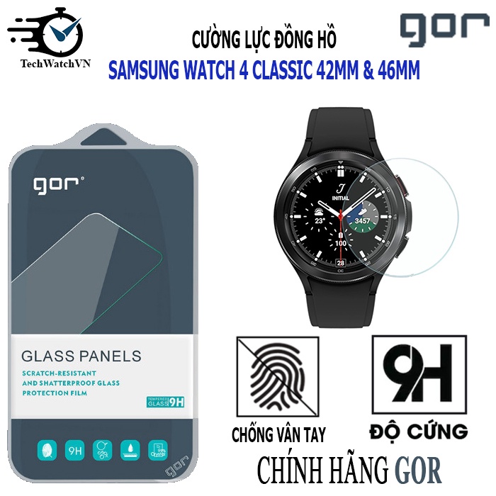Cường lực đồng hồ Samsung Galaxy Watch 4 Classic 42mm & 46mm full màn hình chính hãng Gor thumbnail