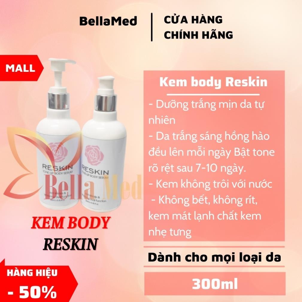 Kem body dưỡng da reskin hằng ngày kết hợp tắm trắng 300ml