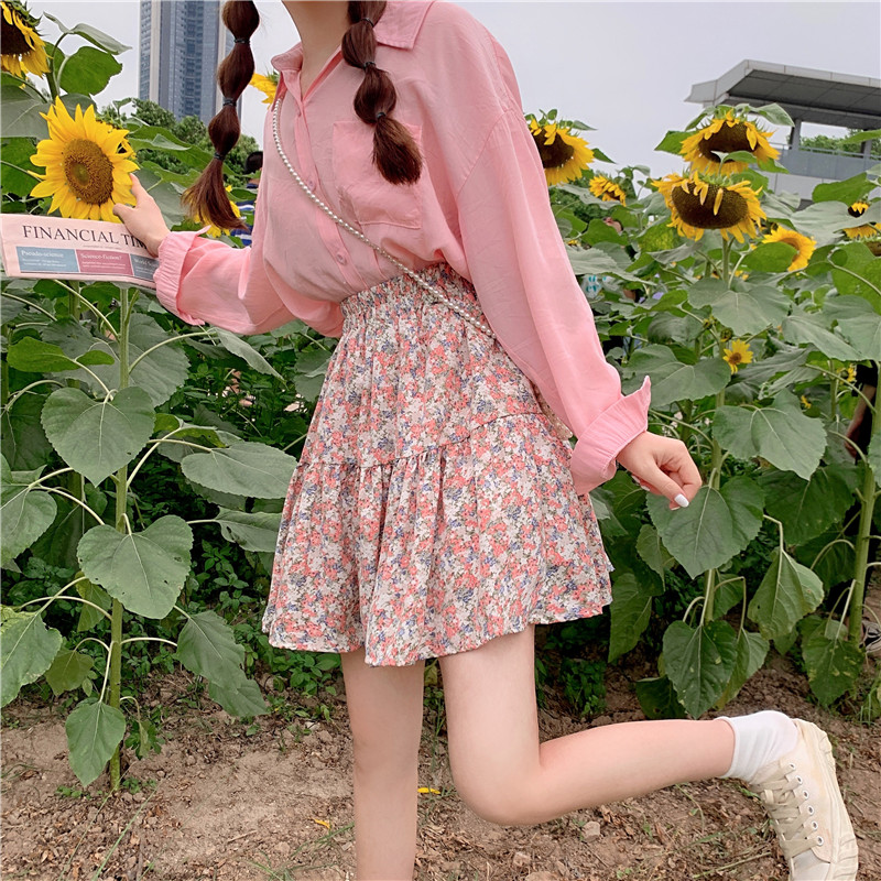 Chân Váy Chữ A In Họa Tiết Hoa Phong Cách Hàn Quốc Dành Cho Nữ | BigBuy360 - bigbuy360.vn