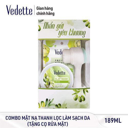 Bộ Sản Phẩm Thanh Lọc Và Làm Sạch Da Vedette *TẶNG CỌ RỬA MẶT* [HỘP QUÀ XANH]