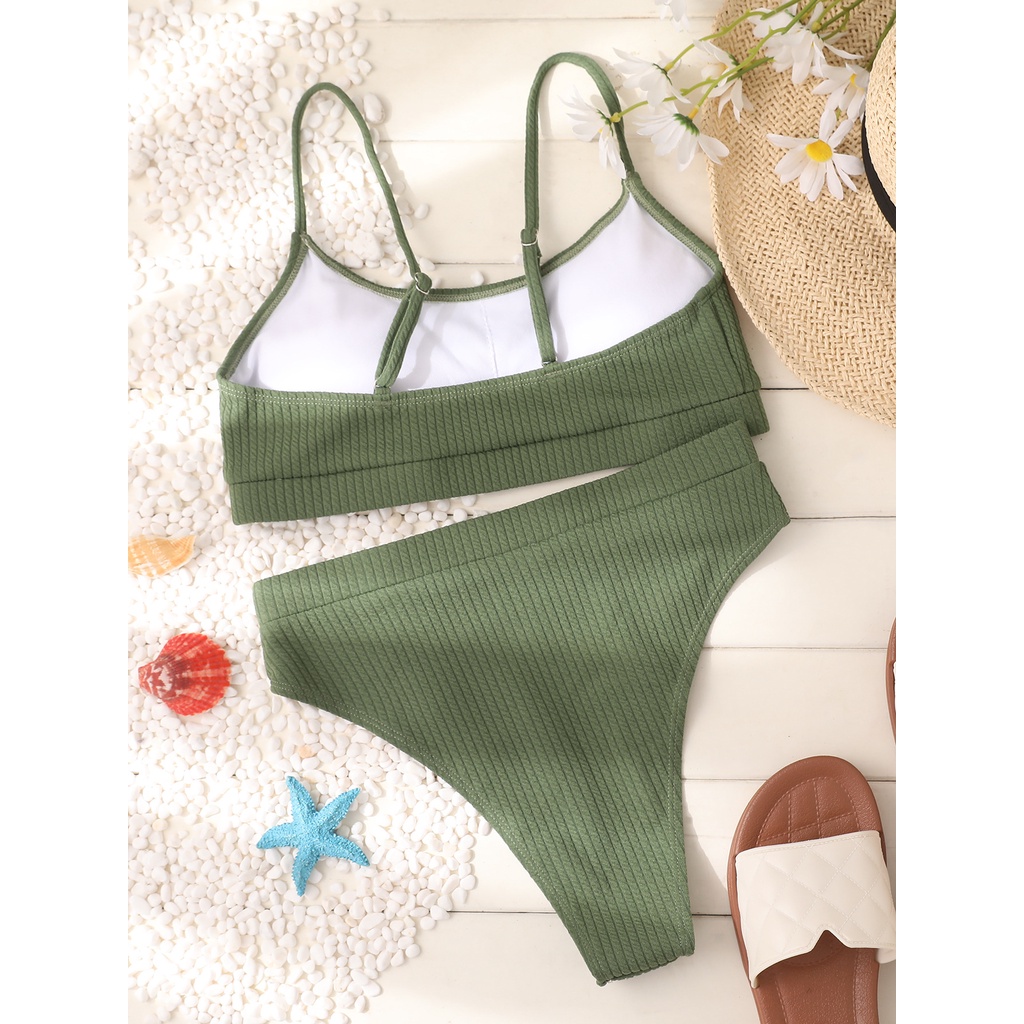 Bộ Đồ Bơi Bikini Màu Sắc Ngọt Ngào Lưng Cao Có Đệm Ngực Cho Nữ Px76 | BigBuy360 - bigbuy360.vn