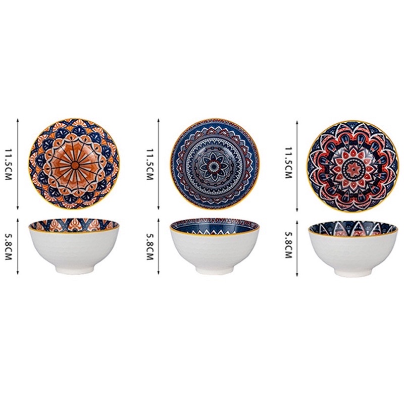 set 6 bát 6 đôi đũa kèm hộp túi xách