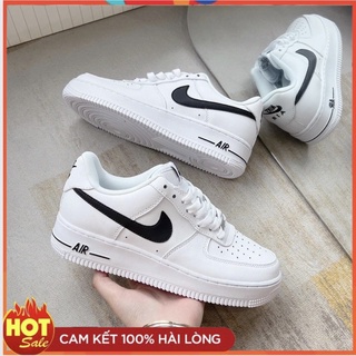 Giày Air force 1 trắng vạch đen thể thao nam đủ phụ kiện