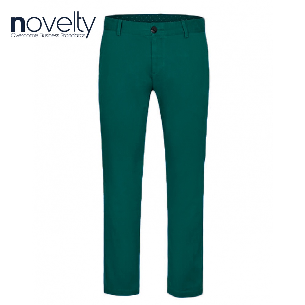 Quần dài Khaki nam 0Ply trơn màu xanh Slim fit Novelty 1600980