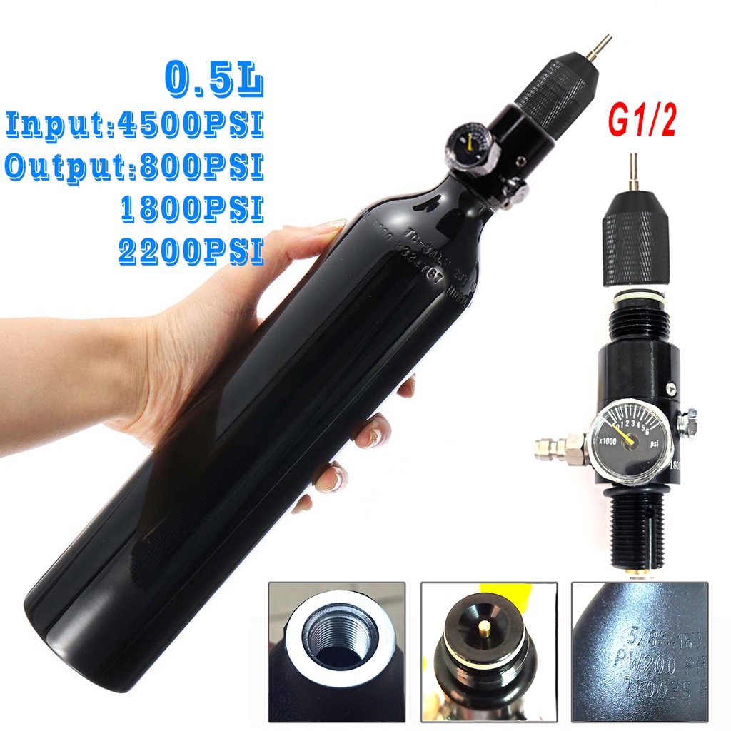M18 0.5l 4500psi 30mpa paintball pcp lặn bình khí leo núi xi lanh bình nén cao hpa