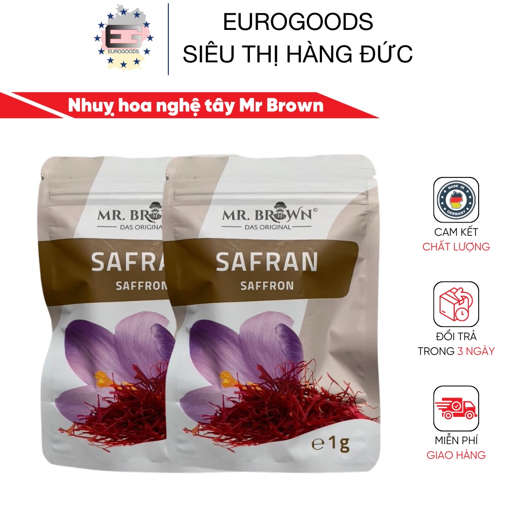 Nhụy hoa nghệ tây ⚡ CAM KẾT CHẤT LƯỢNG ⚡ Nhuỵ hoa nghệ tây Mr Brown Safran Saffron - Hàng Đức cao cấp