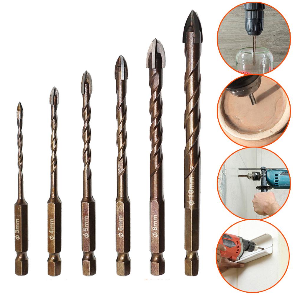 Mũi Khoan Lục Giác 3 / 4 / 5 / 6 / 8 / 10 / 12 mm Chuyên Dụng Cho Khoan Kính / Gạch Men / Gạch Men