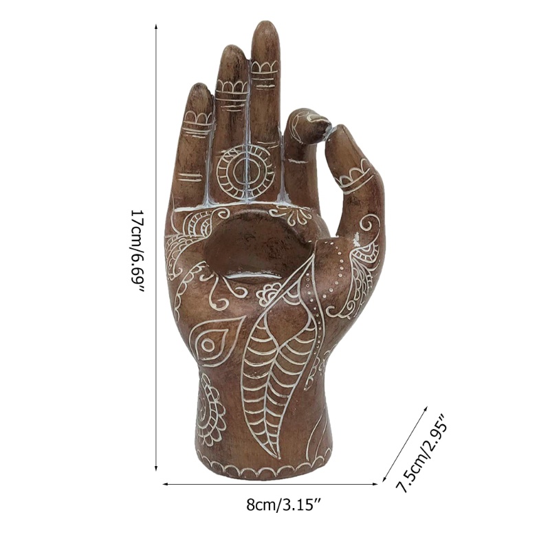 Giá Đỡ Nến Hình Tượng Người Tập Yoga Bằng Resin Để Bàn Trang Trí