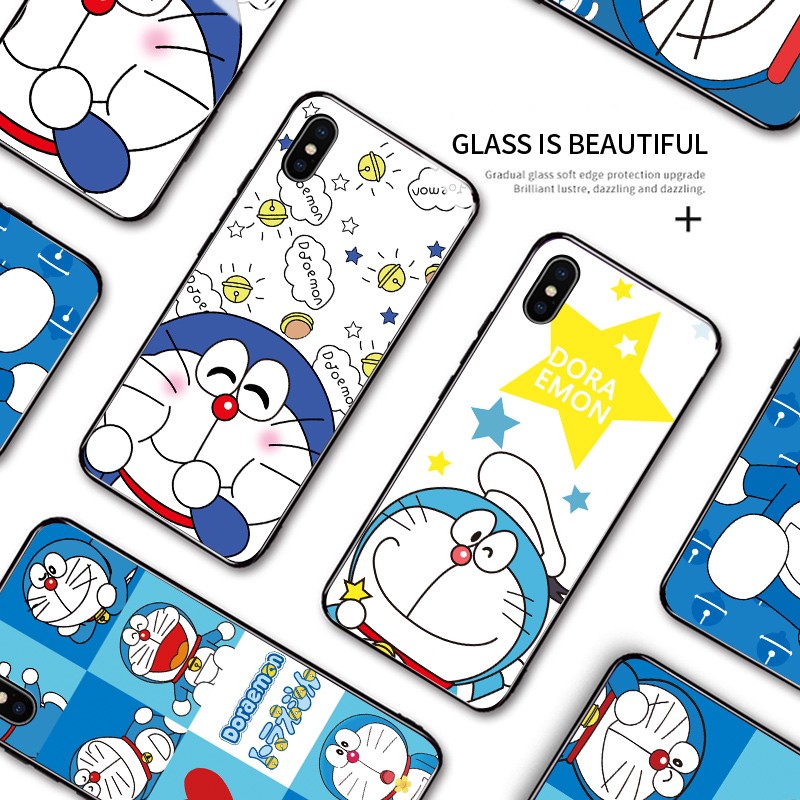 iPhone 13 12 Pro MAX Mini Cho Ốp lưng điện thoại In Hình Doraemon Cat Compatible