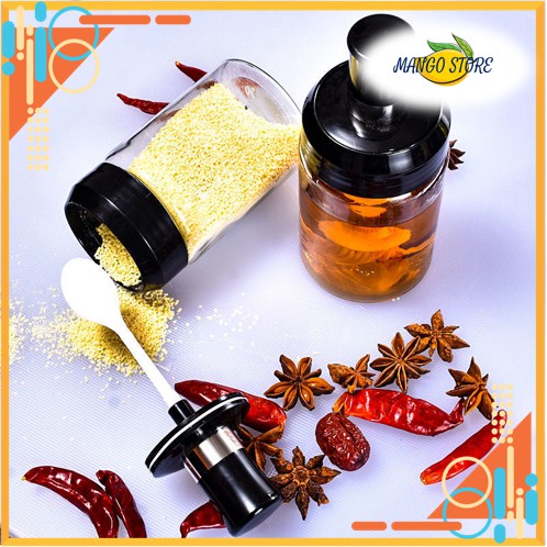 LỌ ĐỰNG GIA VỊ THỦY TINH CAO CẤP CÓ MUỖNG, Mật ONG, QUẾT DẦU ĂN( tặng kèm hộp) | BigBuy360 - bigbuy360.vn