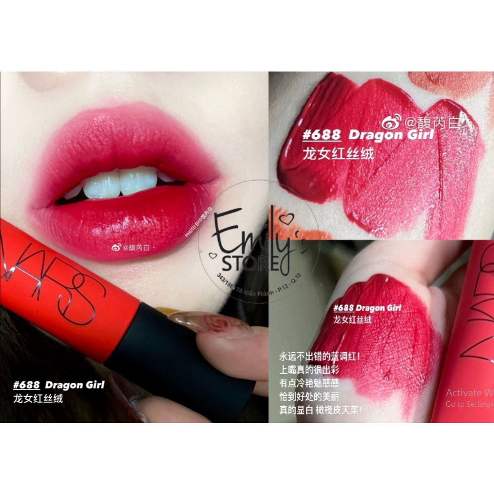 Son kem lì Nars Air Matte Lip Color chất nhẹ, mịn môi