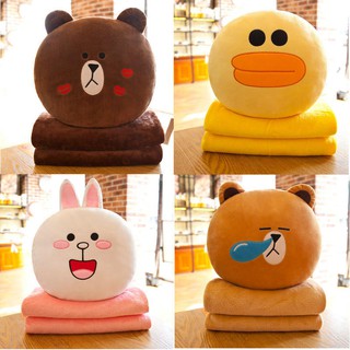Gối mền gấu bông 3 trong 1 Gấu Brown Vịt Chibi PA9356