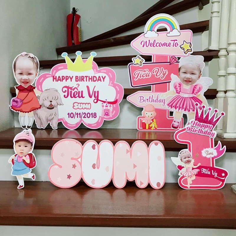 Combo chibi thiết kế cho bé sinh nhật, Nhiều mẫu
