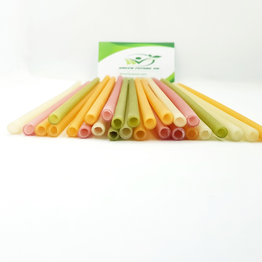 Ống hút gạo mix màu 100% tự nhiên