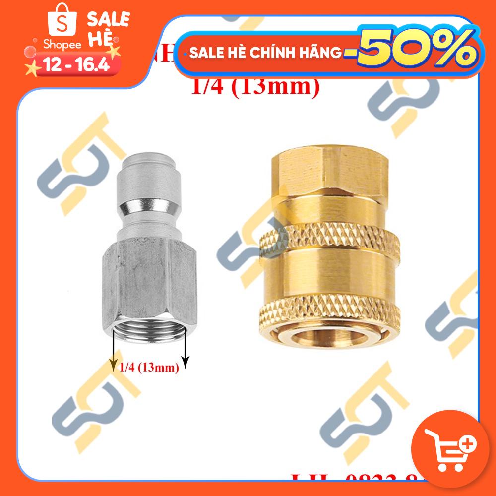 Khớp nối nhanh máy rửa xe, dây rửa xe, ống phun áp lực cao ren 13mm