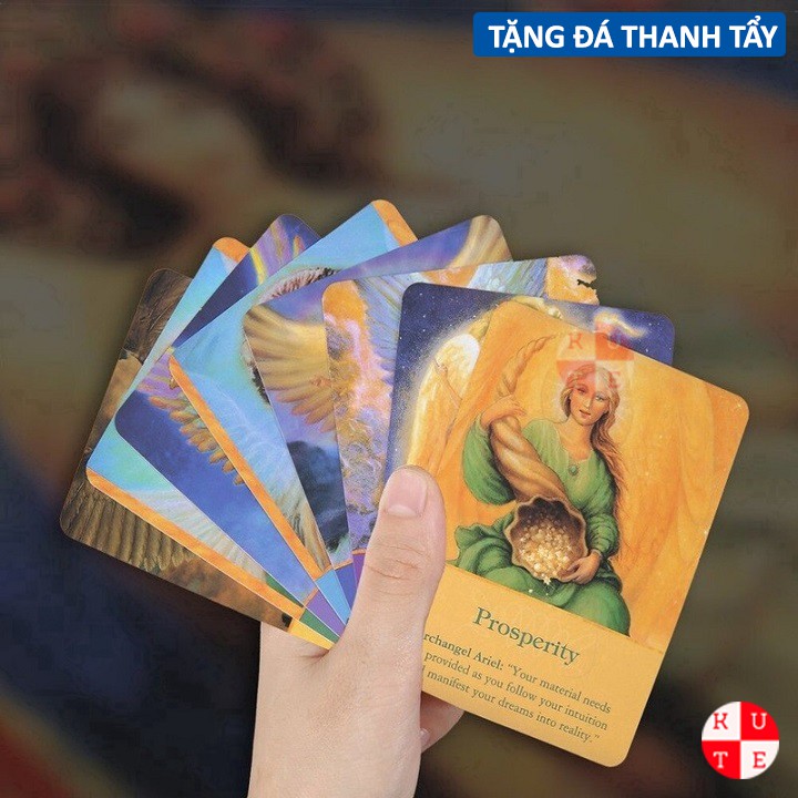 Bộ Bài Oracle ArchAngel 45 Lá Bài Tặng File Tiếng Anh Và Đá Thanh Tẩy B36