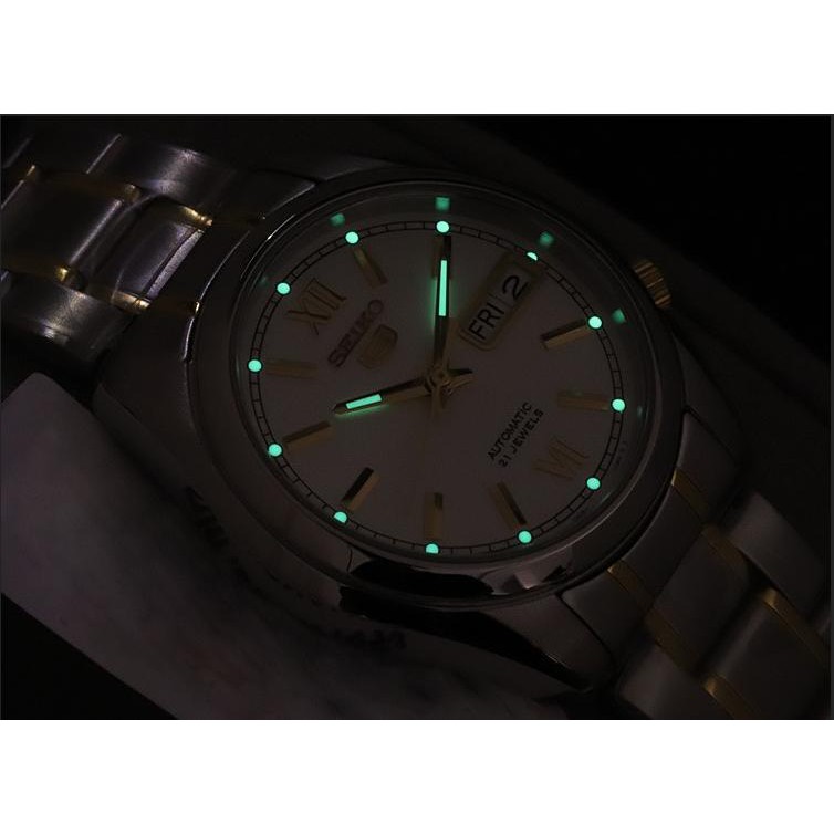 Đồng hồ nam Seiko SNKL57K1S máy cơ dây thép chống rỉ, mặt kính Hardlex (Kính cứng) - bảo hành quốc tế 12 tháng