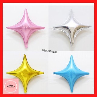 BÓNG BAY HÌNH NGÔI SAO 4 CÁNH MÀU BẠC VÀ HỒNG SIZE 65cm và 25cm