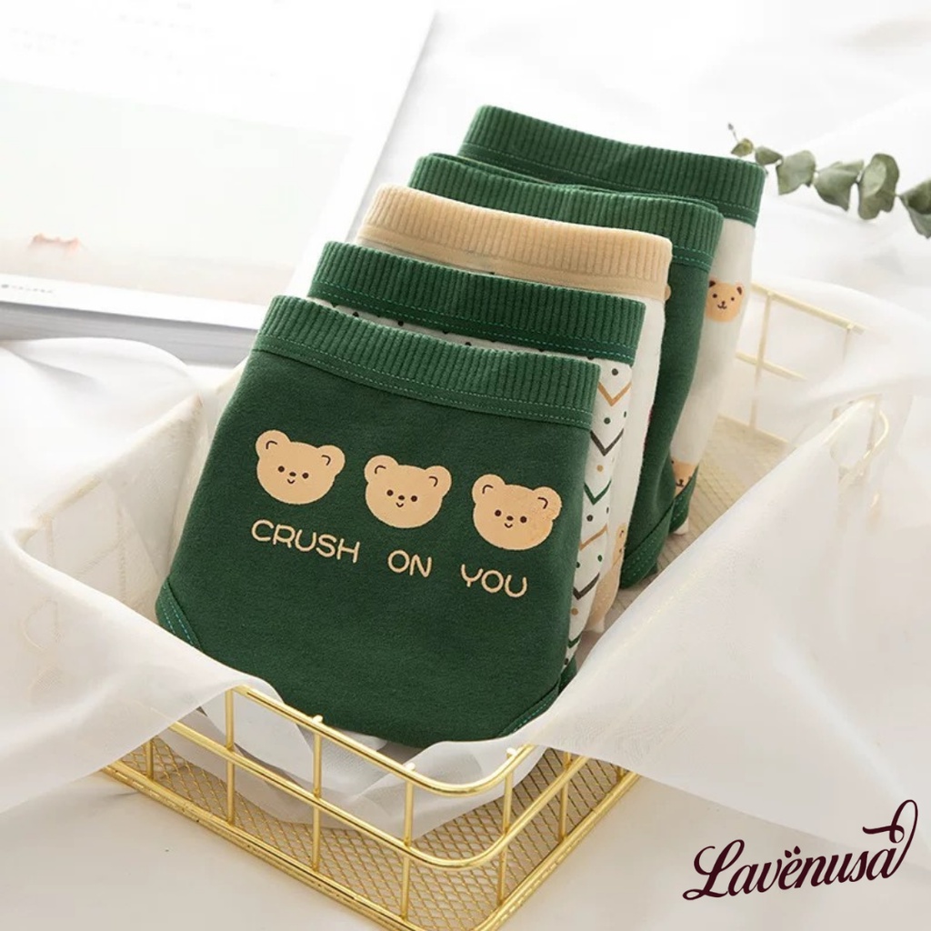Quần lót nữ kháng khuẩn mềm mại Cotton hình gấu dễ thương LAVENUSA QL37