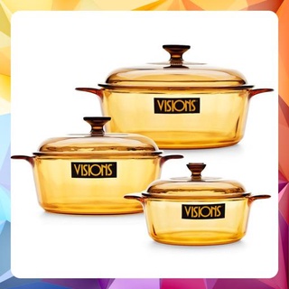 Bộ 3 nồi thủy tinh Pháp Visions VS-332