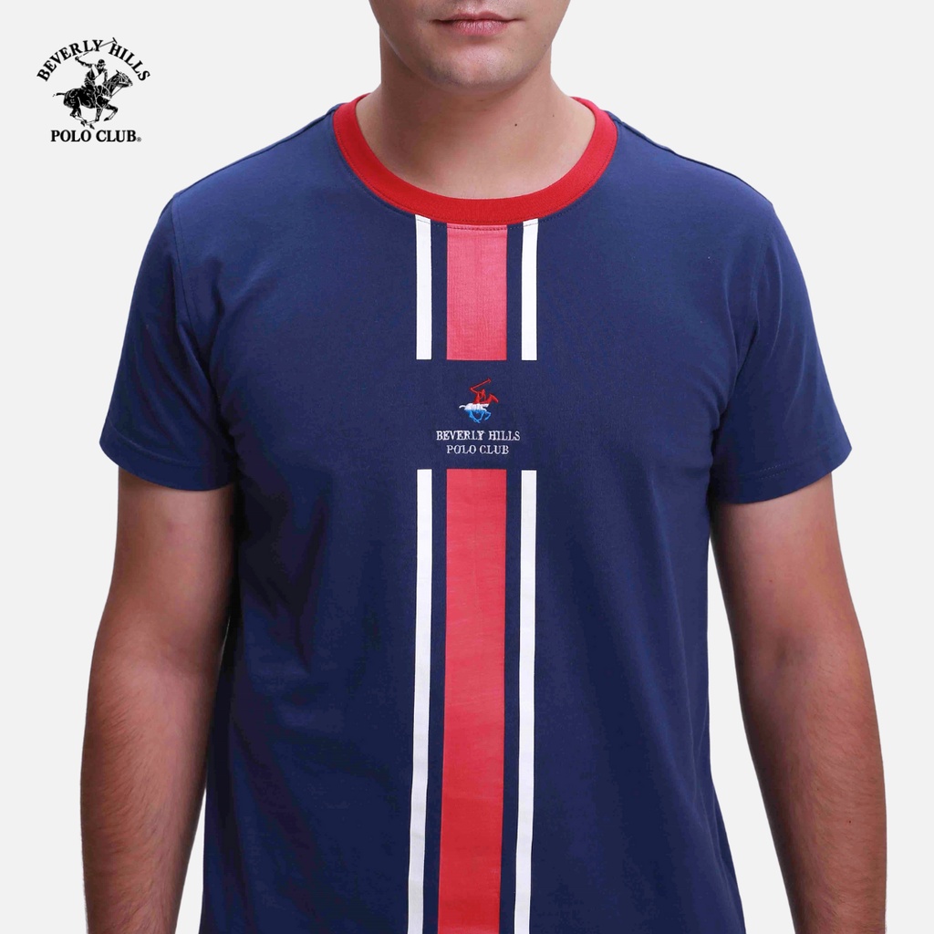 Beverly Hills Polo Club - Áo thun Ngắn tay Nam Regular Fit Xanh lam BL- BHPC TSMRSW21TL046