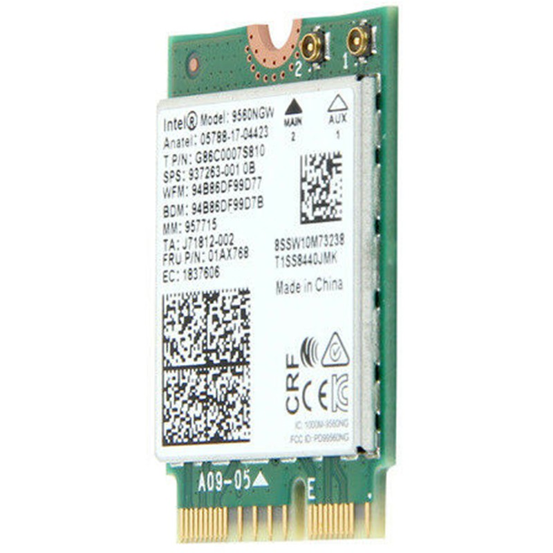 Card kết nối wifi cho Intel 9560 AC 9560NGW 1.73Gbps Wifi 802.11Ac 2 băng tần