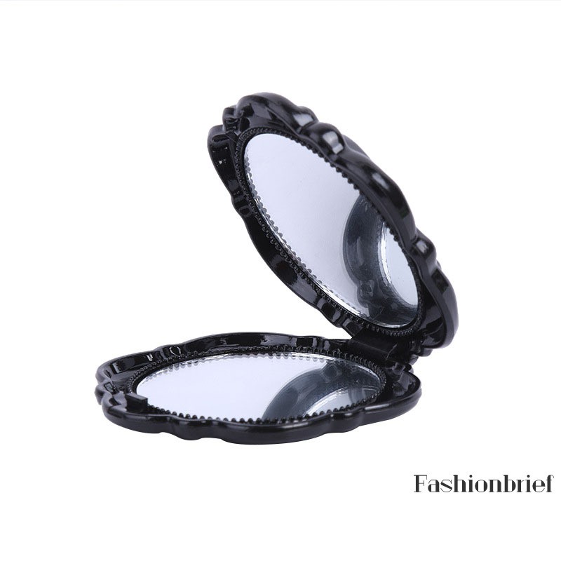 Gương trang điểm mini hai mặt hình hoa hồng phong cách retro xinh xắn