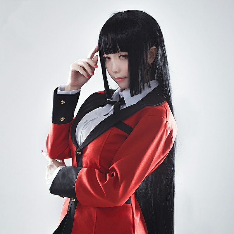 [Sẵn] Wig/tóc giả cosplay Jabami Yumeko mái hime - Học viện đỏ đen - Kakegurui màu đen [Miu Cosplay]