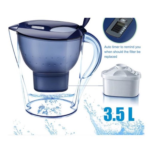 Bình lọc nước Brita Marella 3,5L kèm 4 lõi lọc nắp xanh, hàng chính hãng