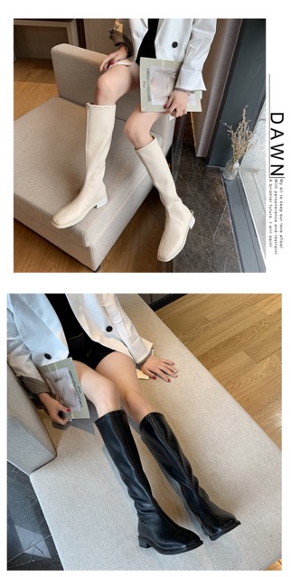 [Có Sẵn] Boots nữ cổ cao và cổ ngắn ulzzang khoá sau gót da mềm ôm chân đế thấp | BigBuy360 - bigbuy360.vn