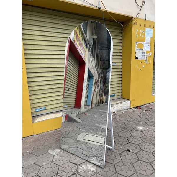 Gương tràn viền toàn thân bo góc,mái vòm cao cấp soi chụp ảnh H89