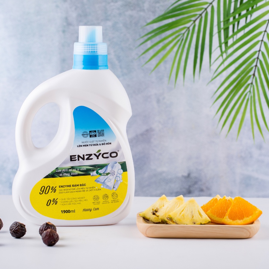 Combo Nước Lau Sàn Và Nước Giặt Sinh Học ENZYCO Enzyme Từ Dứa 1.9 Floor cleaner