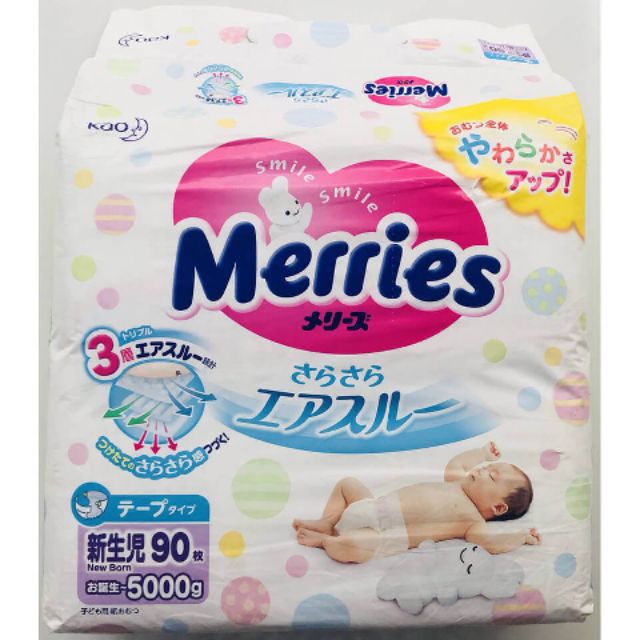 Tả dán Merries newborn 90