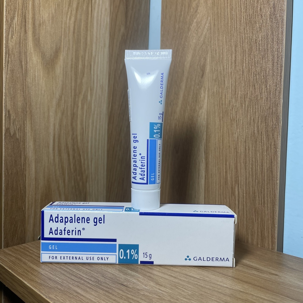 Adapalene Gel 0.1 15g  Adaferin Chính Hãng Dr.a Clinic Giúp Giảm Mụn Ẩn Mụn Trứng Cá Mụn Đầu Đen Hiệu Quả