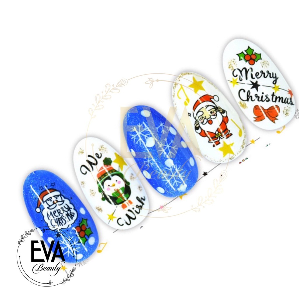 Decal Dán Móng Tay 3D Nail Sticker Hoạ Tiết Trang Trí Noel Giáng Sinh EB024