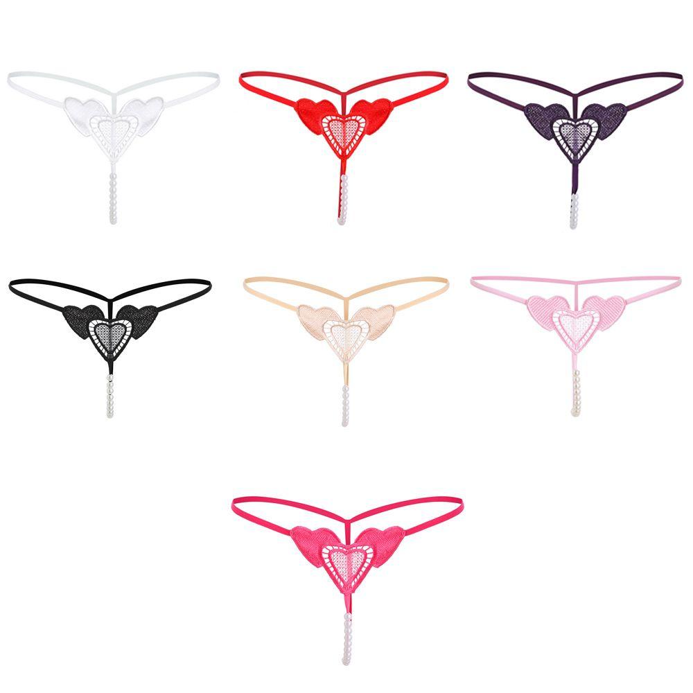 MOCHO Quần Lót Nylon Trong Suốt Đính Ngọc Trai Gợi Cảm