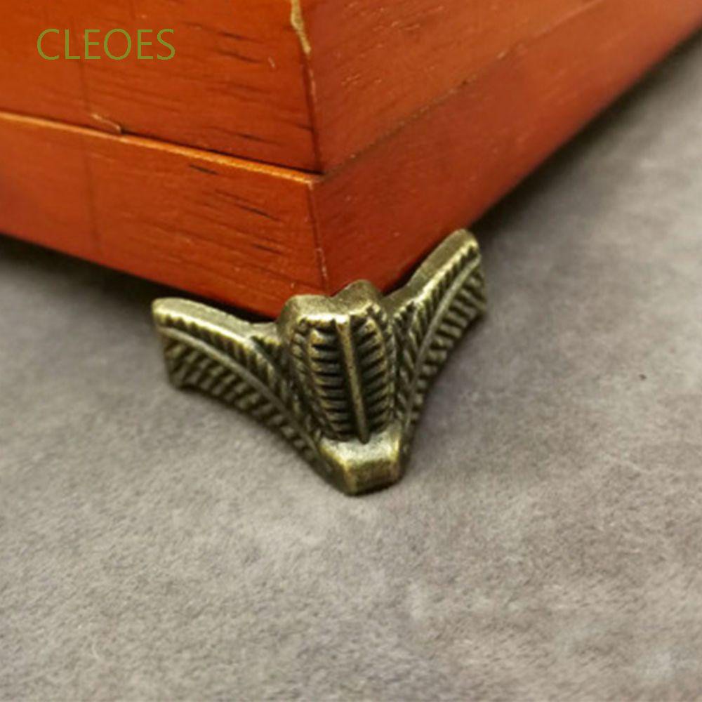 CLEOES Antique Hardware Case Furniture Part Feet Leg DIY Box Delicate Protector Decorative Corner Bracket/Multicolor