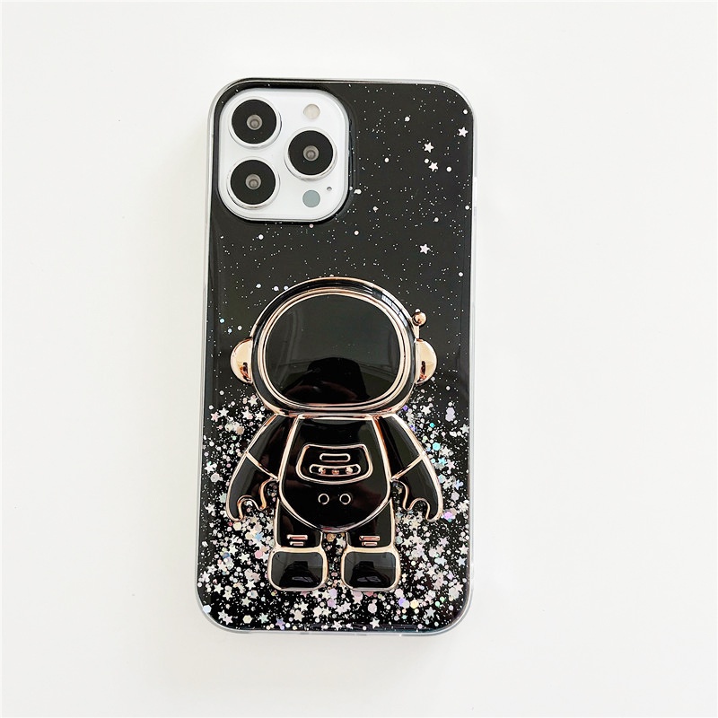 Ốp điện thoại Kim Tuyến Có Đế Đỡ Hình Phi Hành Gia Cho Xiaomi Redmi Note 9 9S 9Pro 8 Redmi10 10C 9C 10T Poco X3 NFC X3Pro
