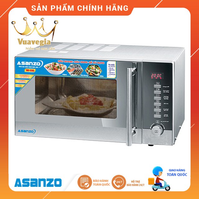 Lò vi sóng đa năng có nướng đối lưu điện tử Asanzo ME-23S (23 lít)