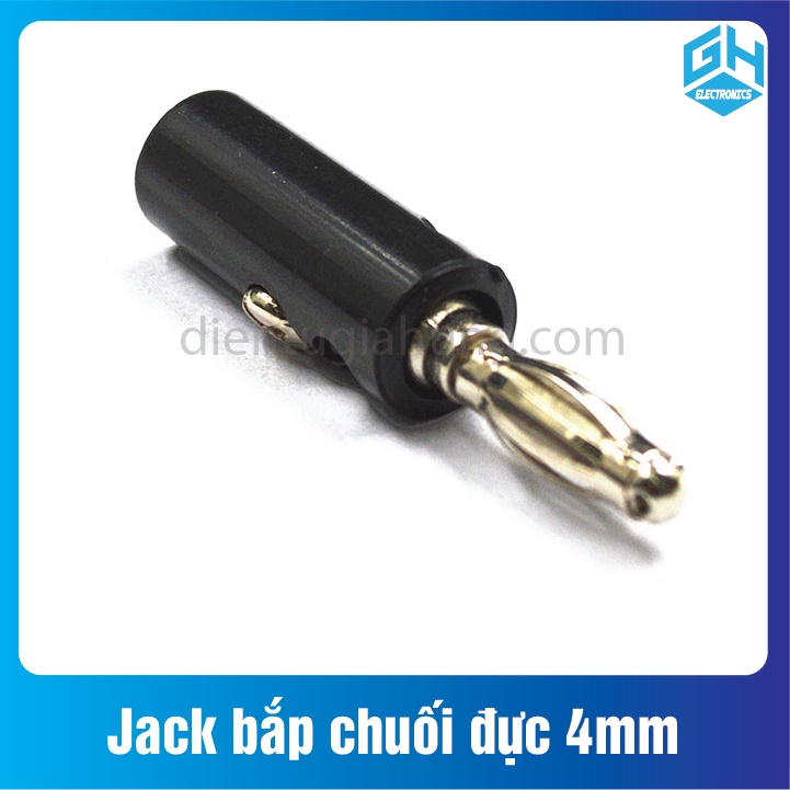 Set 2 cặp Jack bắp chuối đực 4mm đen đỏ