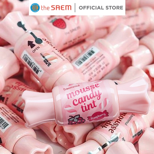 Son Tint Viên Kẹo the SAEM Saemmul Mousse Candy Tint 13 Raspberry Mousse (8g)