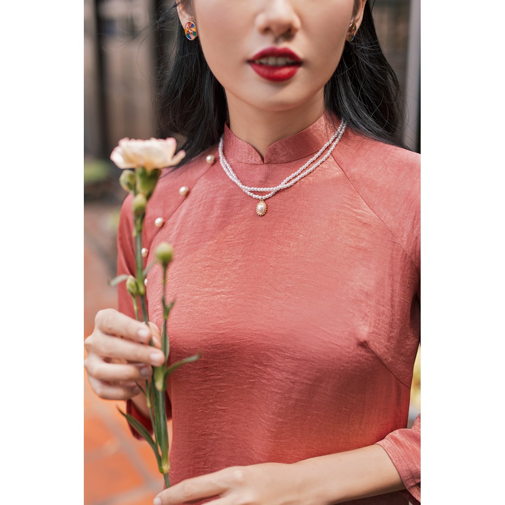 Sumire Store Áo dài Dáng xưa Yên Phương Hồng Gạch