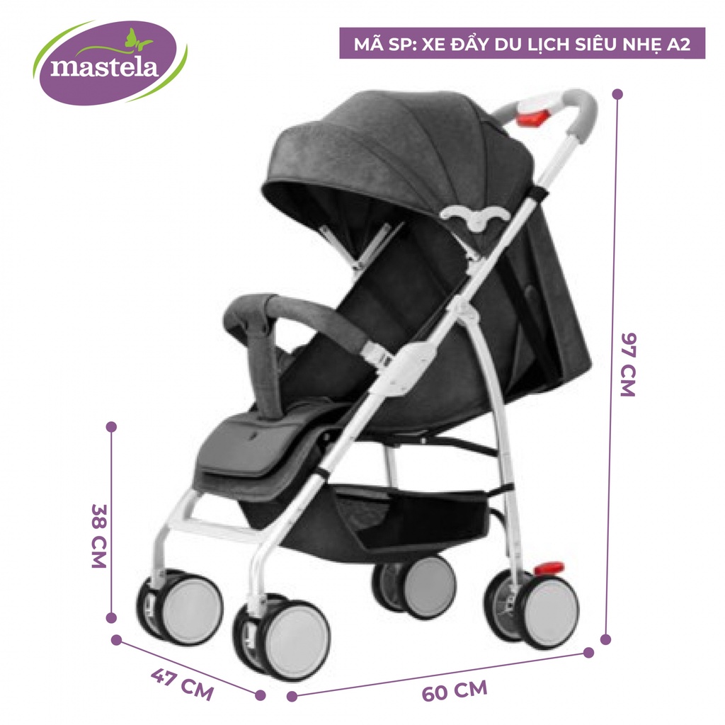 Xe đẩy du lịch siêu nhẹ cho bé Mastela A2