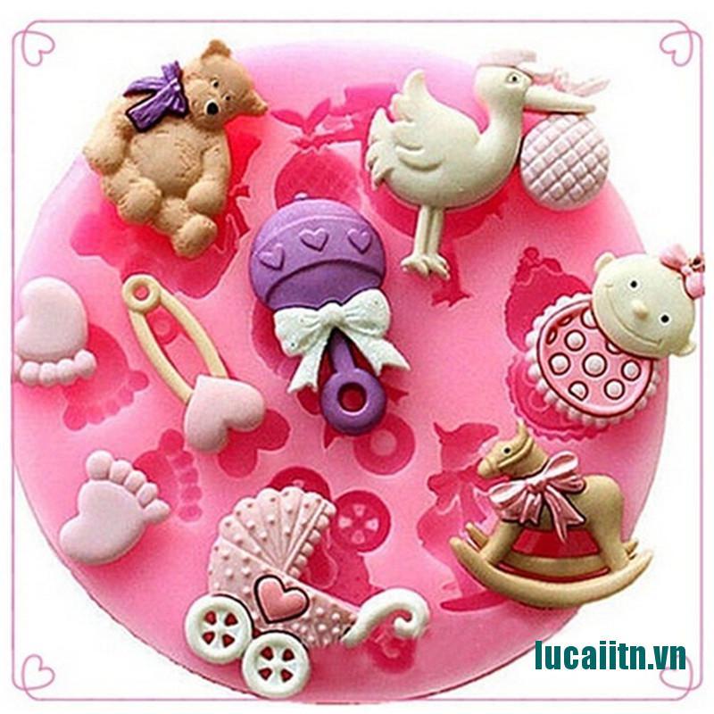 hot&Baby Shower Silicone Fondant Cake Mould Mold Chocolate Baking Sugarcraft Decor