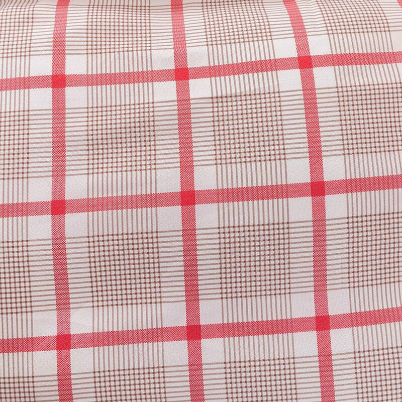 Cotton Poly Nhập Khẩu - Caro Xám Đỏ (SP001316)